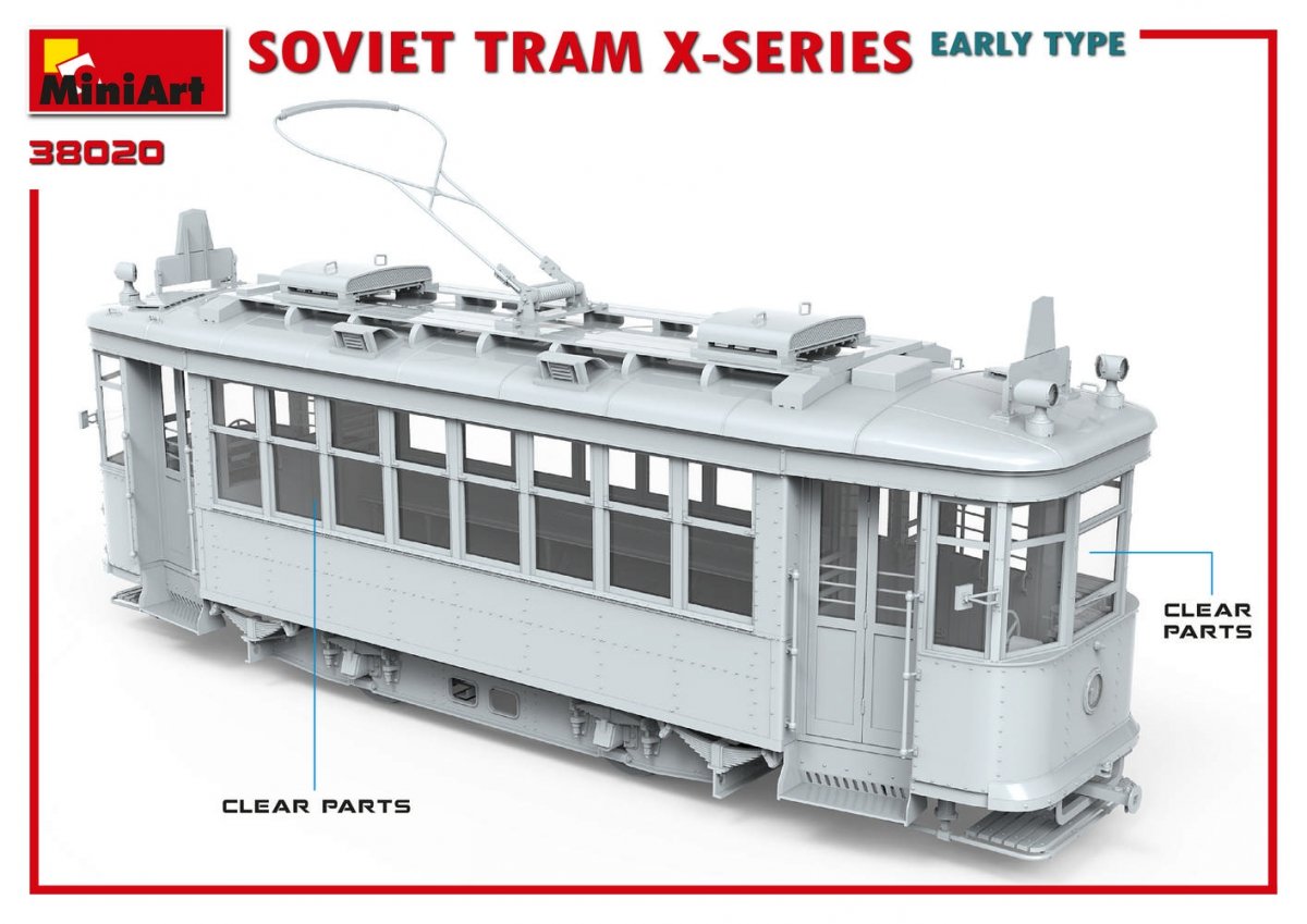 MiniArt 38020 SOVIET TRAM X-SERIES. EARLY TYPE 1/35 – immagine 7