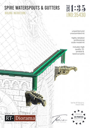RT-Diorama 35430 Spire Waterspouts &amp;amp; Gutters 1/35 – zdjęcie 2
