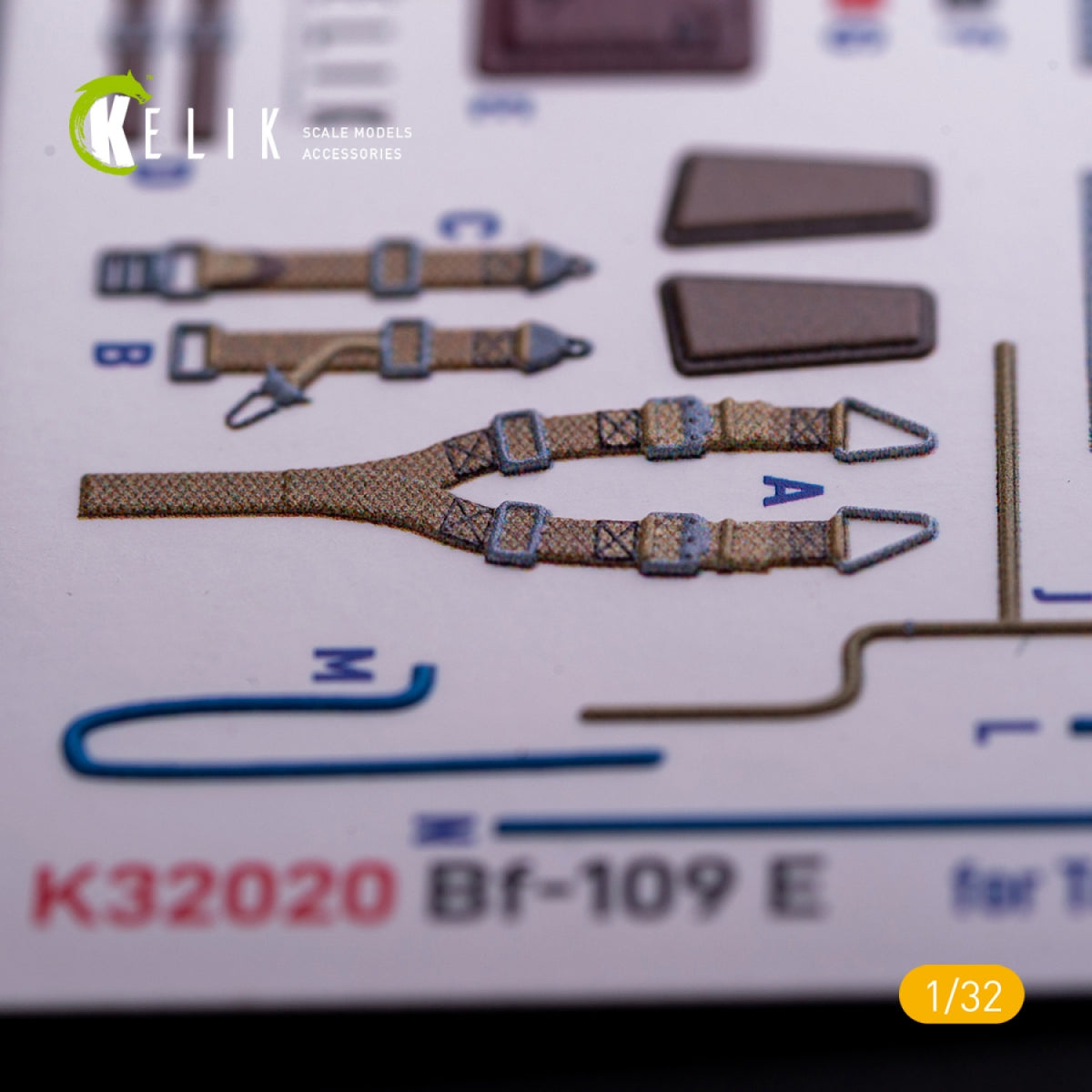 KELIK K32020 BF-109 E - Interior 3D Decal with 3D printed parts for Trumpeter kit 1/32 – imagen 4