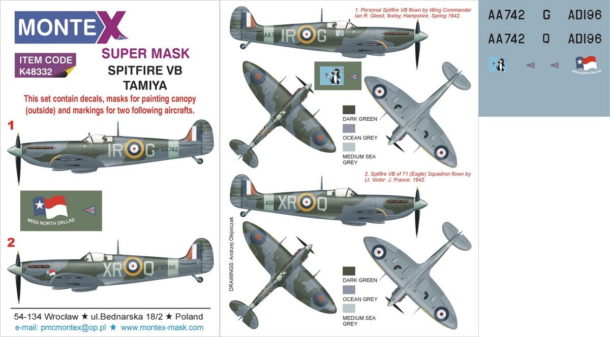 Montex K48332 Spitfire VB 1/48