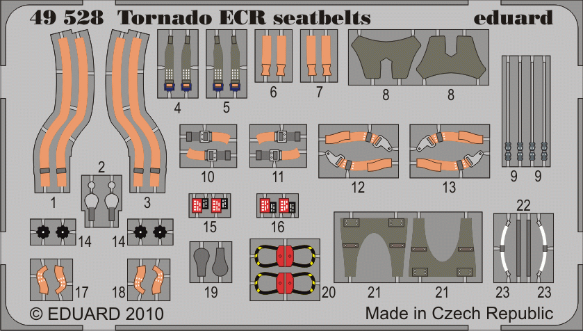 Eduard 49528 Tornado ECR seatbelts 1/48 HOBBY BOSS