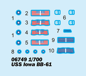 Trumpeter 06749 USS Iowa BB-61 1/700 – image 4