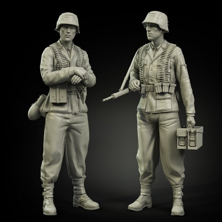 Panzer Art FI35-041 Waffen-SS MG-42, ensemble d&amp;#39;équipe au 1/35