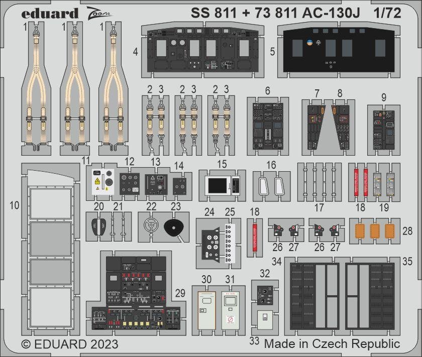Eduard SS811 AC-130J Zvezda 1/72