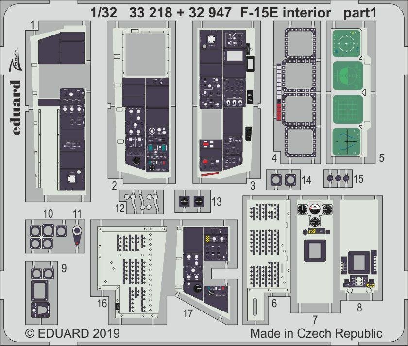 Intérieur du F-15E Eduard 33218 au 1/32 TAMIYA