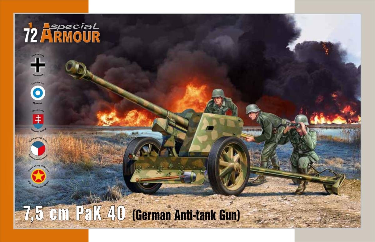 Special Armor 72025 7.5 cm PaK 40 'German Anti-tank Gun' 1/72