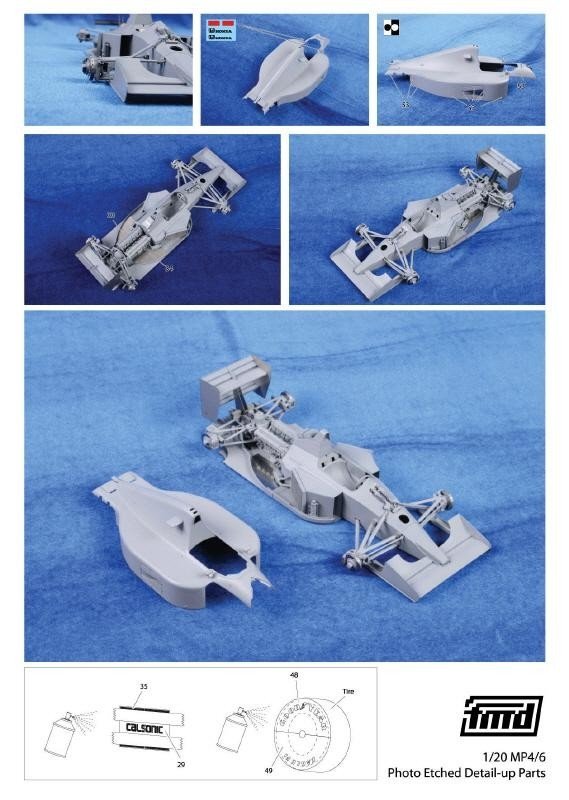 KA Models FE-20009 MCLAREN MP4/6 DETAIL-UP SET Fujimi 1/20 – immagine 3