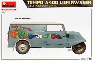 MiniArt 38049 TEMPO A400 LIEFERWAGEN. VEGETABLE DELIVERY VAN 1/35 – zdjęcie 3