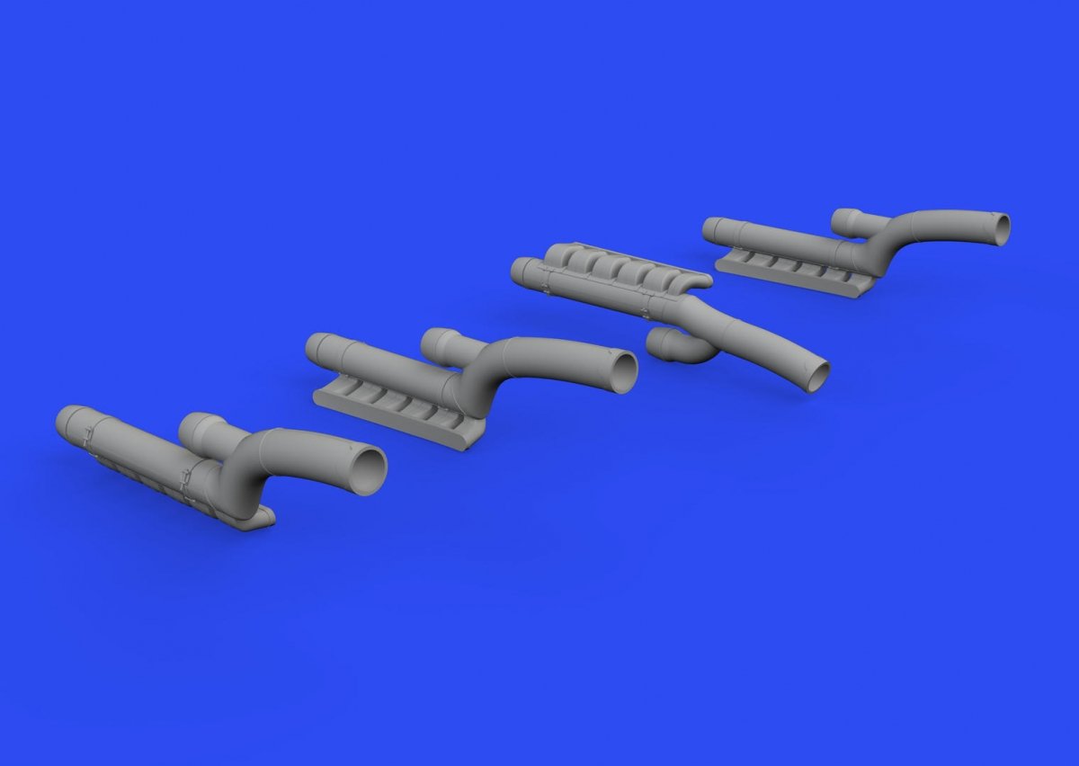 Eduard 648606 Bf 110G-4 exhaust stacks for Eduard 1/48 – imagen 2