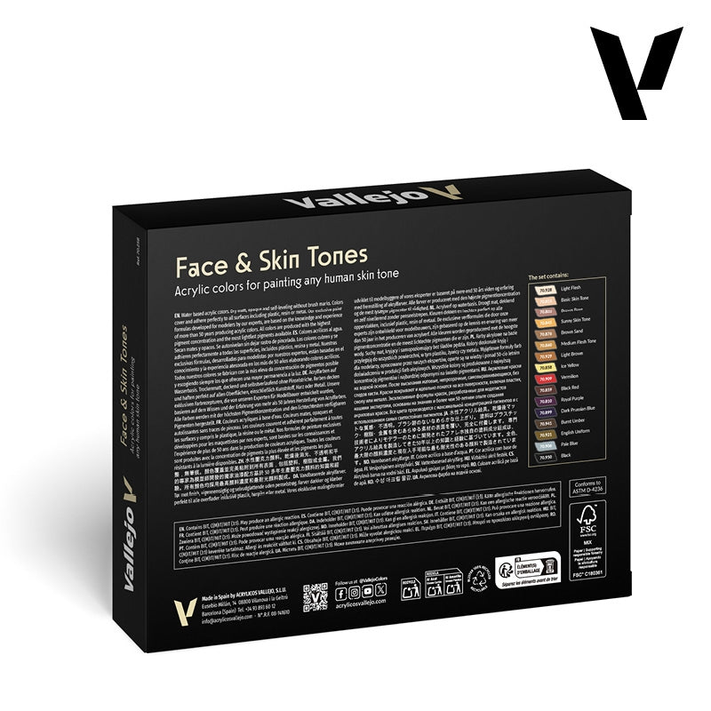 Vallejo 70258 Face &amp;amp; Skin Tones 16x18ml – immagine 4