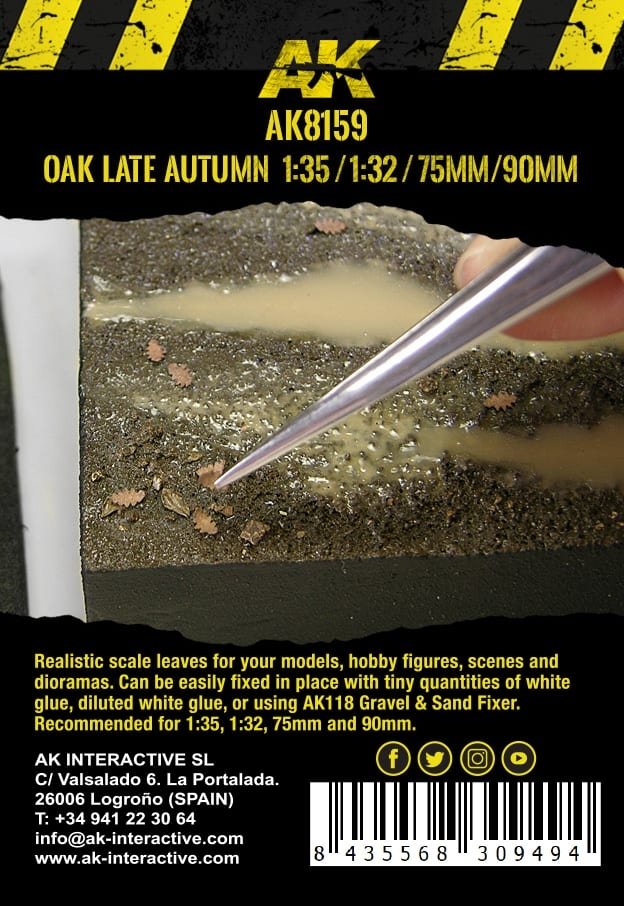 AK Interactive AK8159 OAK LATE AUTUMN LEAVES 75MM / 90MM 1/32 1/35 – Bild 3
