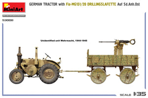 MiniArt 53008 GERMAN TRACTOR with Fla-MG151/20 DRILLINGSLAFETTE Auf Sd.Anh.Ost 1/35