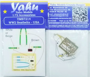 Yahu YMS7214 WW2 seatbelts USAAF &amp;amp; US NAVY 1/72