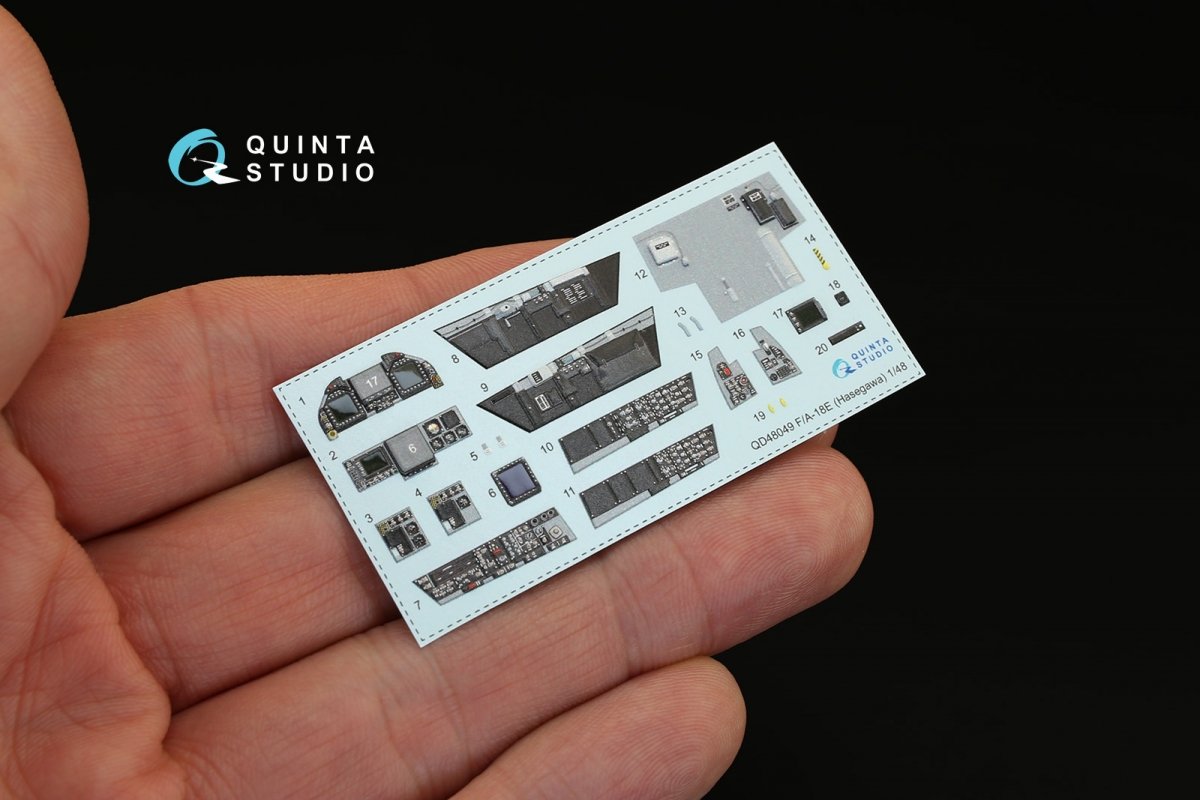 Quinta Studio QD48049 F/A-18E 3D-Printed &amp;amp; coloured Interior on decal paper (for Hasegawa kit) 1/48 – imagen 7