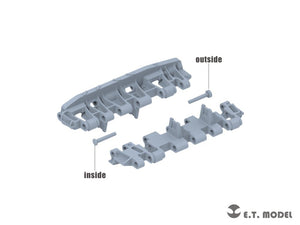E.T. Model P35-069 WWII German KingTiger Single Workable Track (18 Teeth Late Type) ( 3D Printed ) 1/35 – imagen 2