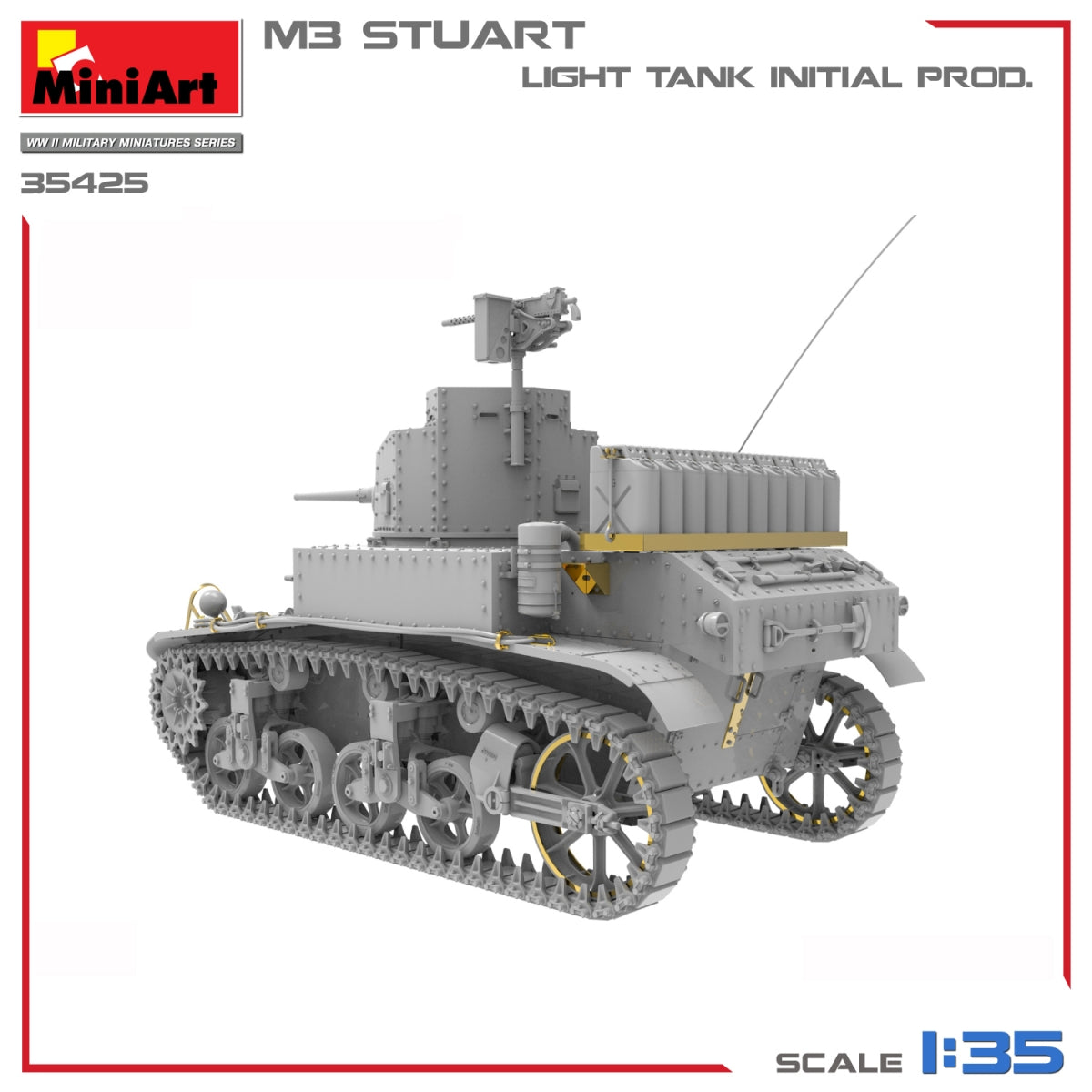 MiniArt 35425 M3 STUART LIGHT TANK, INITIAL PROD 1/35 – immagine 5