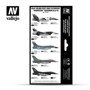 Vallejo 71617 USAF colors post WWII to present Aggressor Squadron Part II 8x17ml – immagine 3