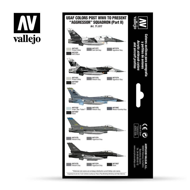 Vallejo 71617 USAF colors post WWII to present Aggressor Squadron Part II 8x17ml – immagine 3