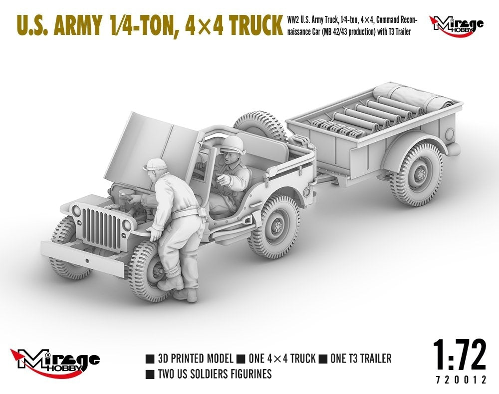 Mirage Hobby 720012 U.S. ARMY 1/4‑TON, 4×4 TRUCK 1/72 – Bild 7