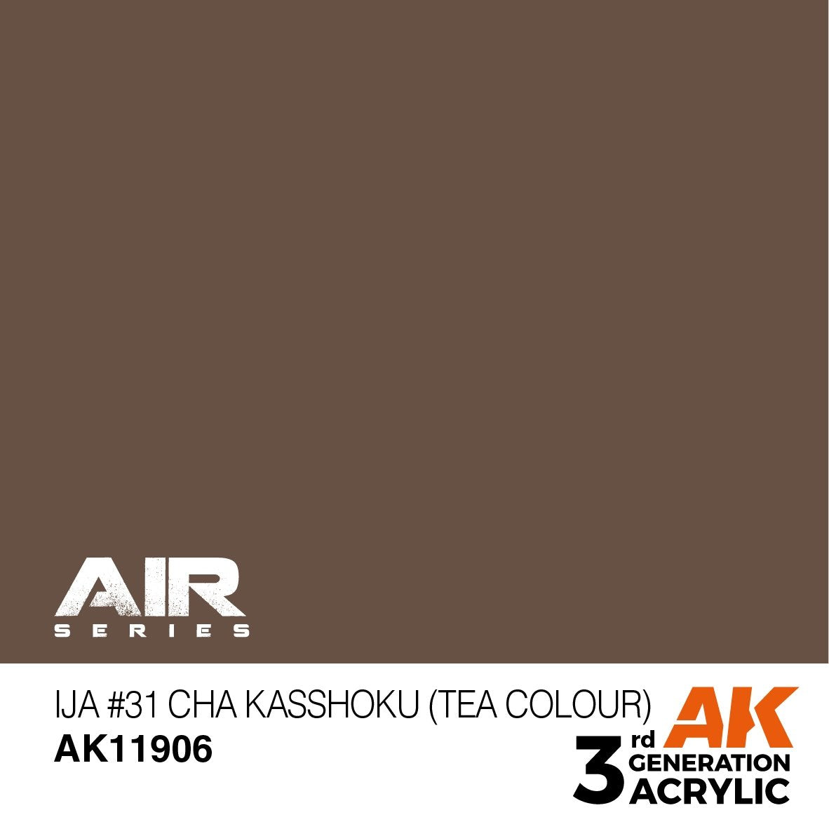 AK Interactive AK11906 IJA #31 CHA KASSHOKU (COULEUR THÉ) – AIR 17ml