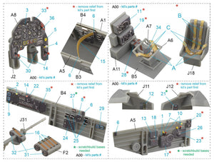 Quinta Studio QD48098 Ju 87B-2/R-2 3D-Printed &amp;amp; coloured Interior on decal paper (Hasegawa) 1/48 – immagine 11