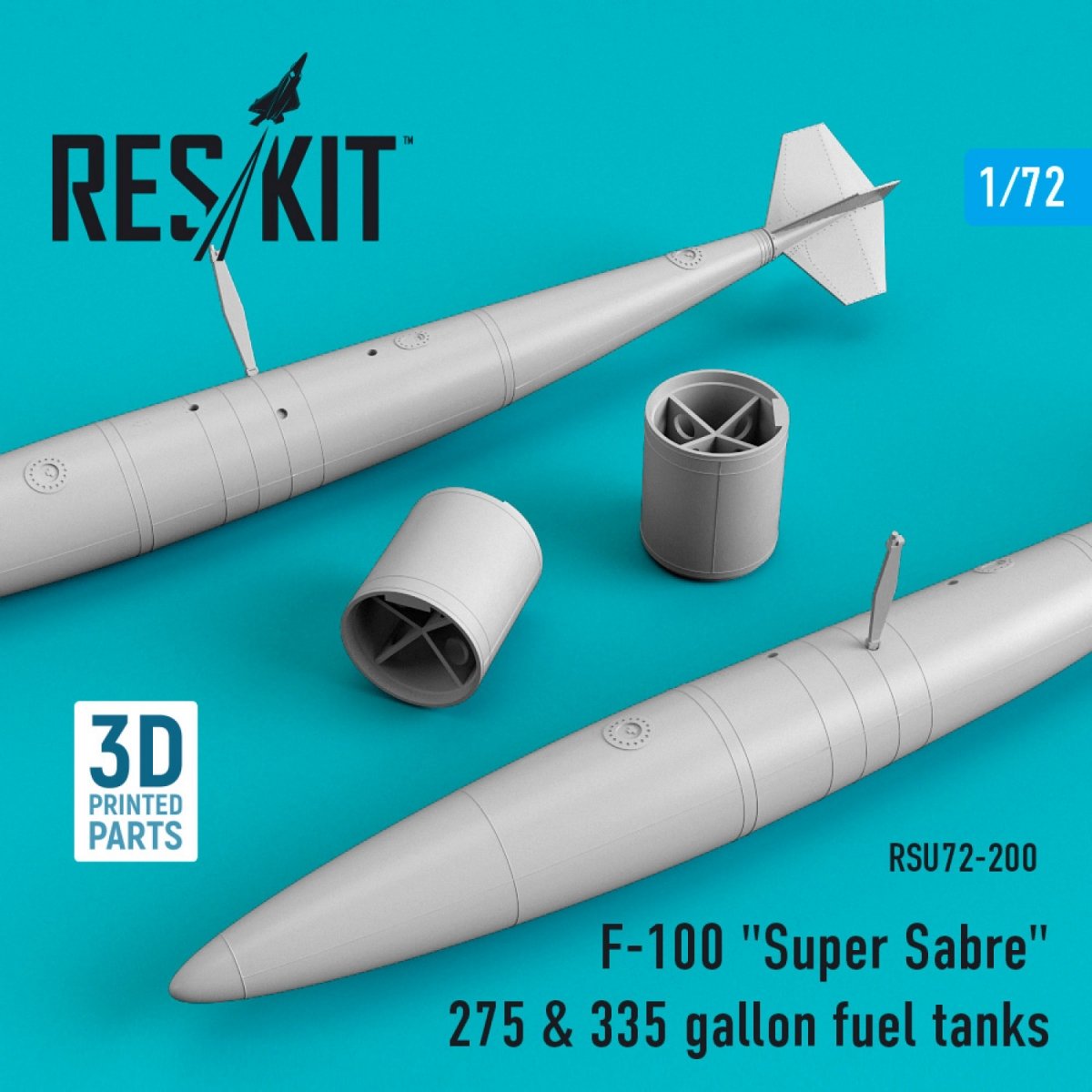 RESKIT RSU72-0200 F-100 "SUPER SABER" 275 &amp; 335 GALLON FUEL TANKS 1/72