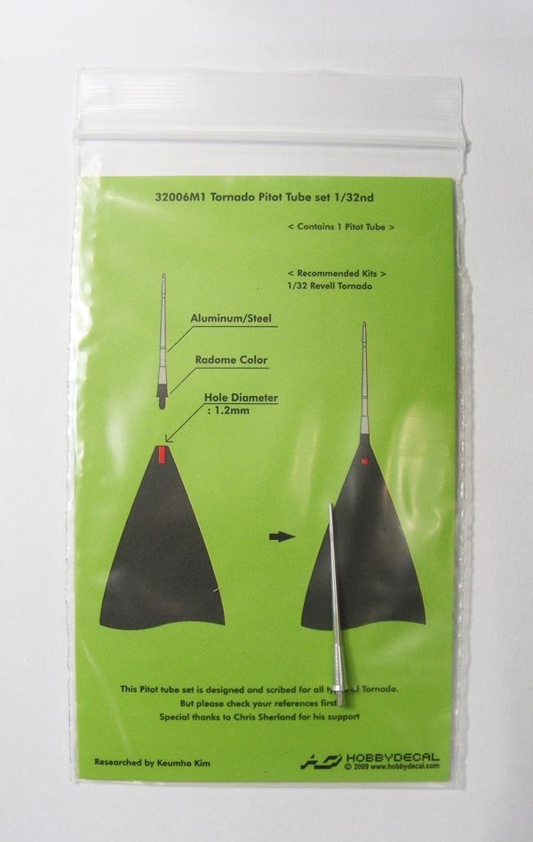 HobbyDecal MT32006V1 Ensemble de tubes Pitot Tornado 1/32