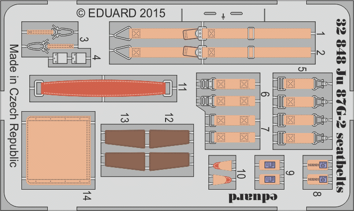 Ceintures de sécurité Eduard 32848 Ju 87G-2