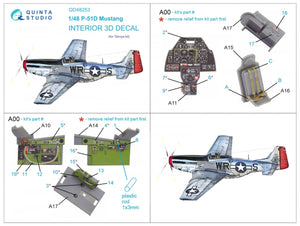 Quinta Studio QD48253 P-51D 3D-Printed &amp;amp; colored Interior on decal paper (Tamiya) 1/48 – image 2