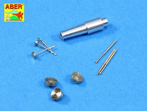 Aber 35l-175 Set of barrels for Soviet tank T-28 Early: 1 x KT-28 (76,2 mm), 3 x Machine Gun DT (7,62 mm) 1/35