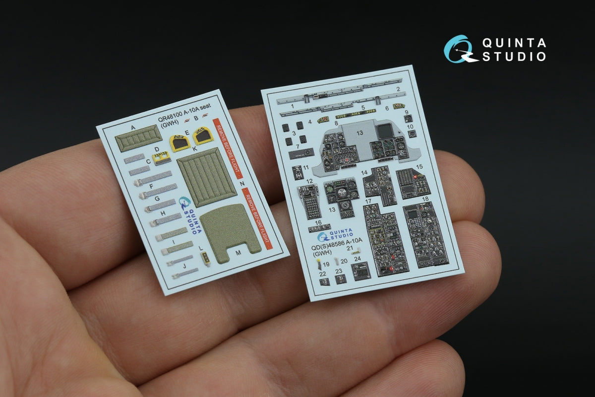 Quinta Studio QD48586 A-10A Warthog 3D-Printed &amp;amp; coloured Interior on decal paper (GWH) 1/48 – imagen 2