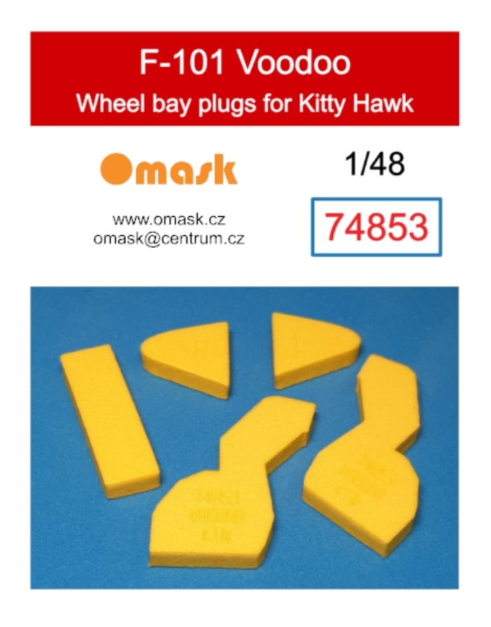 Bouchons de passage de roue Omask 74853 F-101 Voodoo (pour Kitty Hawk KH80114, KH80115, KH80116) 1/48