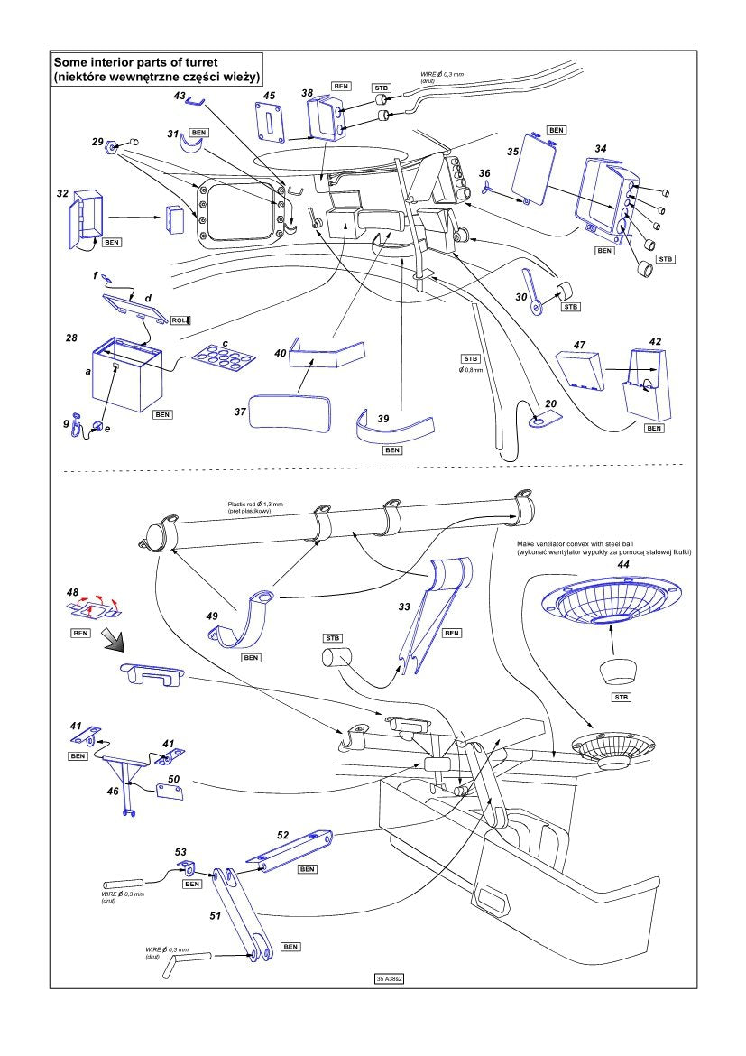 Aber 35A038 Pièces communes pour les tourelles Pz.III G,H,J,L,M,N et Pz.IV E,F,G (1/35) – image 5