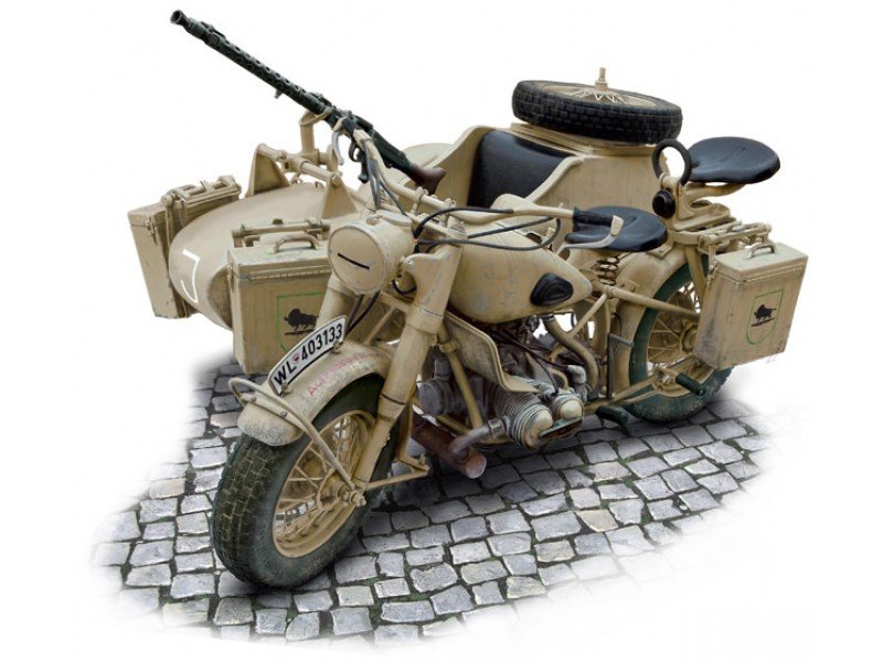 Italeri 7403 Moto militaire allemande avec side-car (1/9) – image 2