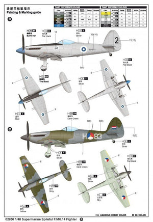 Trumpeter 02850 Supermarine Spiteful F.MK.14 Fighter 1/48 – Bild 3