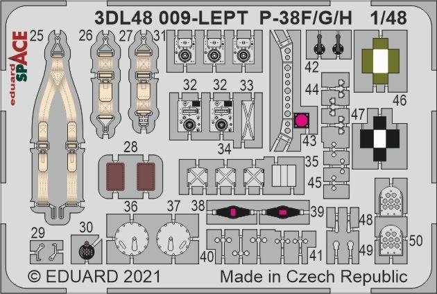 Eduard 3DL48010 P-38G SPACE for TAMIYA 1/48 – immagine 2