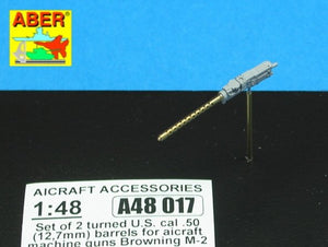 Aber A48 017 Jeu de 2 canons standard de calibre .50 (12,7 mm) pour mitrailleuses d&amp;#39;avion américaines Browning M2 (1/48) – image 5