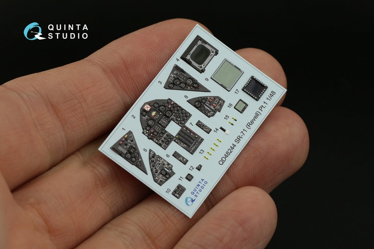 Quinta Studio QD48244 SR-71A 3D-Printed &amp;amp; coloured Interior on decal paper (Revell) 1/48 – immagine 10