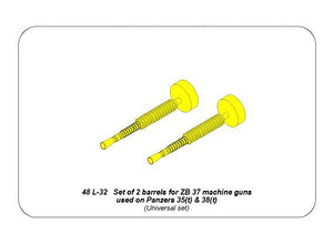 Aber 48L-32 Set of 2 Barrels for ZB 37 machine guns [used on Pz.35/38(t)] 1/48 – Bild 2
