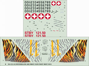 ModelMaker Decals D48204 F/A-18C Switzerland Air Force, NATO Tiger Meet 2023 1/48 – immagine 2