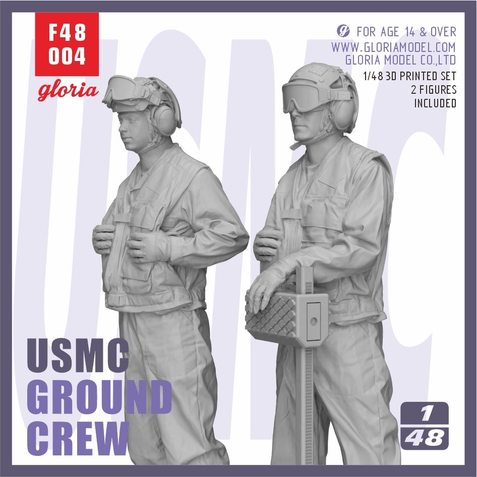 Gloria F48004 USMC LHA/LHD Ground Crew 2 figures 1/48