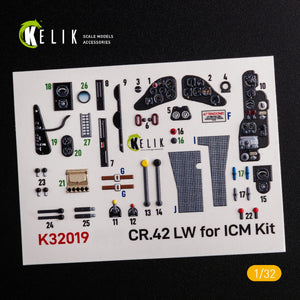 KELIK K32019 CR.42 LW - Interior 3D Decal for ICM kit 1/32 – image 2