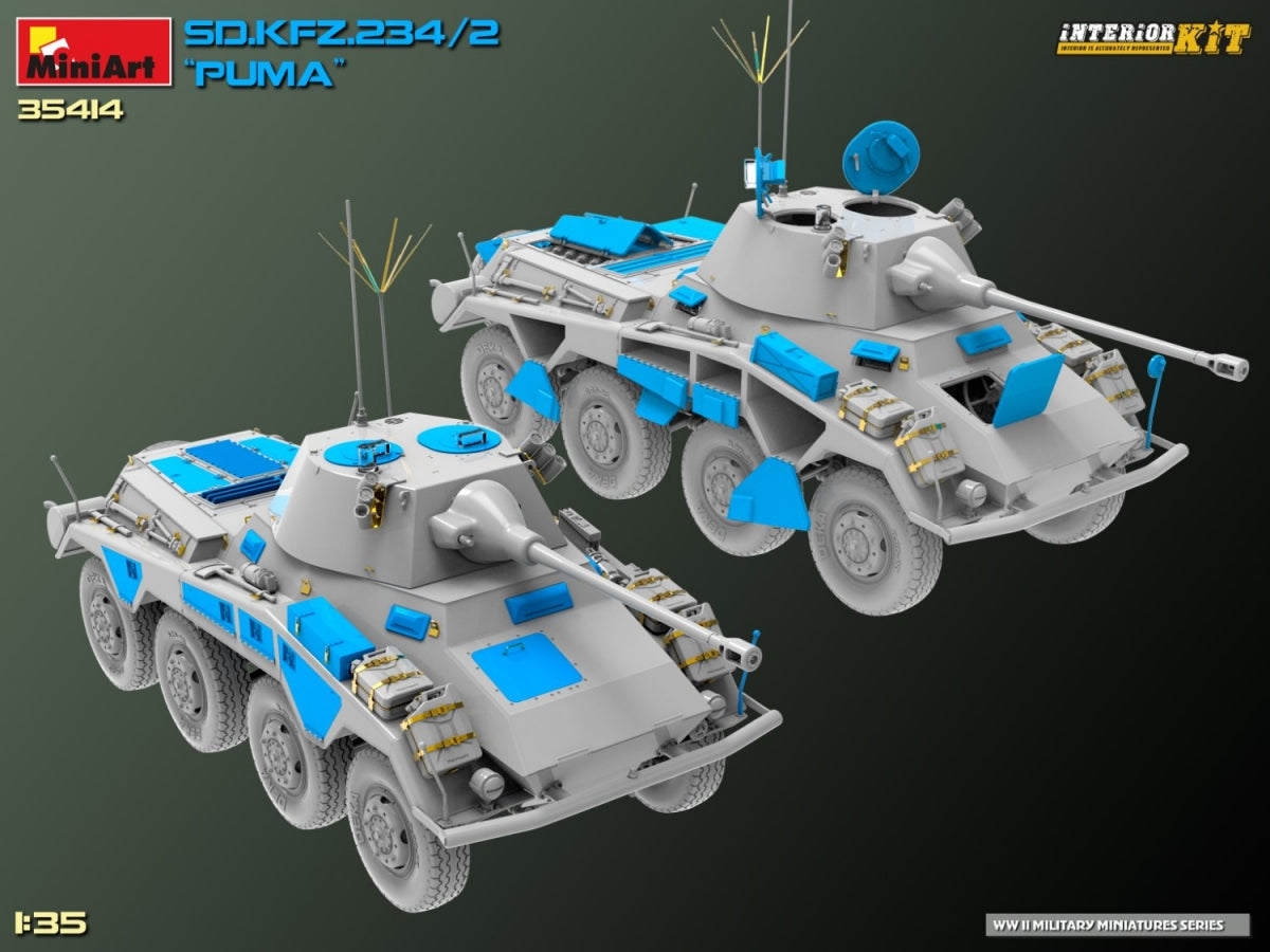 MiniArt 35414 Sd.Kfz. 234/2 PUMA. INTERIOR KIT 1/35 – Bild 4