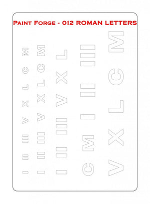 Paint Forge PFST012M STENCIL - ROMAN LETTERS – image 2