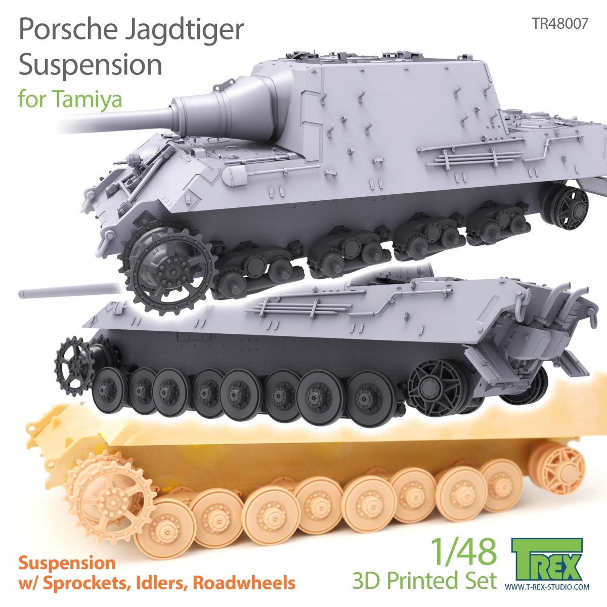 Suspension T-Rex Studio TR48007 Porsche Jagdtiger pour TAMIYA 1/48