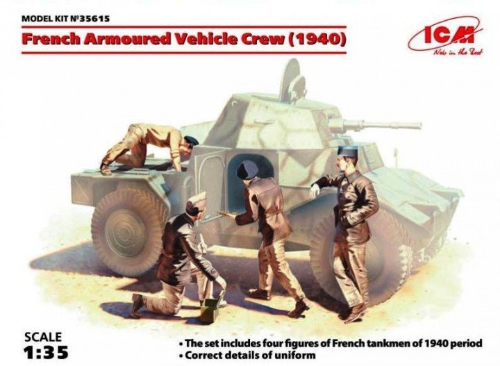 ICM 35615 Équipage de véhicule blindé français (1940) 1/35