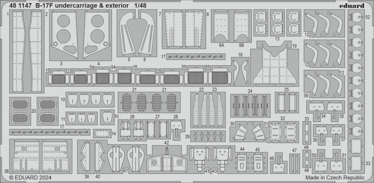 Eduard 481147 B-17F train d&amp;#39;atterrissage extérieur EDUARD 1/48