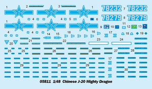 Trumpeter 05811 Chinese J-20 Mighty Dragon 1/48 – imagen 9