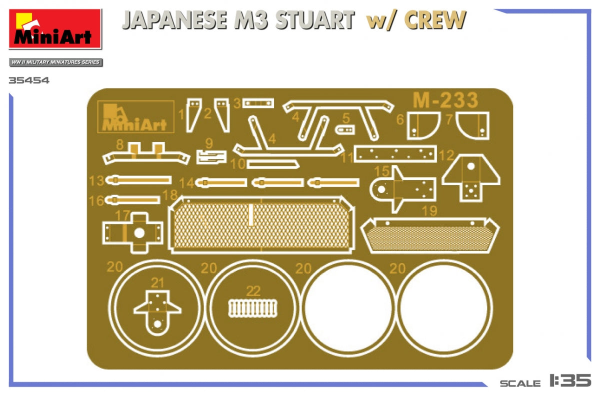 Miniart 35454 JAPANESE M3 STUART w/CREW 1/35 – imagen 3