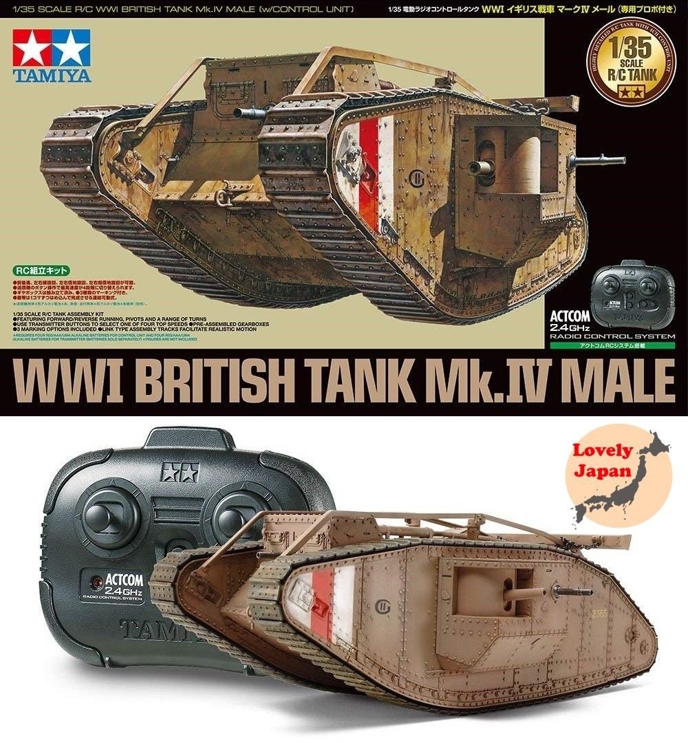 Tamiya 48214 RC CHAR BRITANNIQUE MK.IV MÂLE 1/35